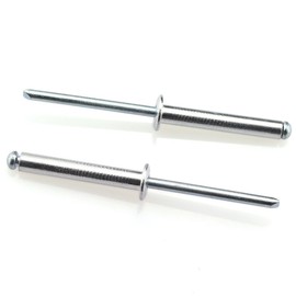 HJ Garden 120pcs 3/16 x 1-3/16 Inch (4.8x30mm) Aluminum Blind Rivet Self-Plugging Open End Decorating Fastener Nails Pop Rivets Core Pulling Rivets Grip Pange 3/4-1 Inch (19-25mm)