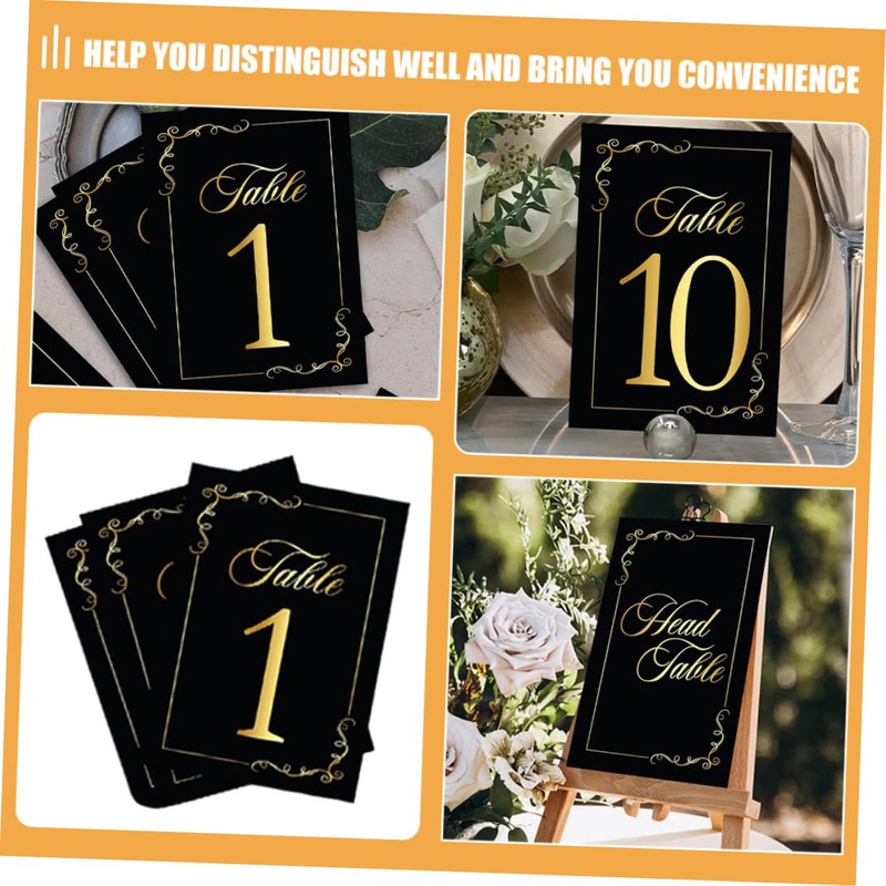 MAGICLULU 1set Wedding Table Numbers Cards Double Sided Place Card