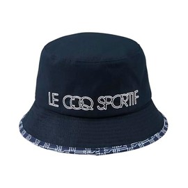Coq Sportif Golf LG5SCP71L Women's NV00 Bucket Hat, Monogram Pattern, Adjustable Size, Bucket, Golf, Navy, NV00 (navy)