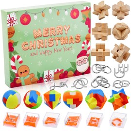 Brain Teaser Puzzle Advent Calendar, Advent Calendar 2023 for Kids, 24 Pcs Christmas Countdown Calendar Gift Box Big Challenge Puzzles Toys for Teens Boys Girls Adults