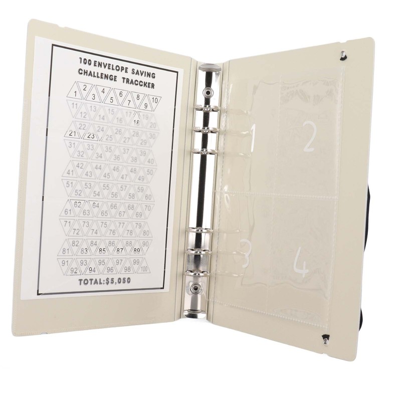 100 Envelopes Money Saving Challenge Binder Reusable A5 Budget Binder
