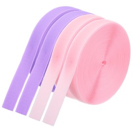 PATIKIL 26.25 Feet Carpet Marker Strips, 4 Rolls Nylon Carpet Strips Spots Hook Tape for Classroom Floor Decoration Teacher Education Social Distance, Purple/Pink