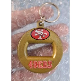 Bev Key 1990's SAN FRANCISCO 49ERS BEV KEY 3 in 1 CAN BOTTLE OPENER KEYCHAIN Key Ring