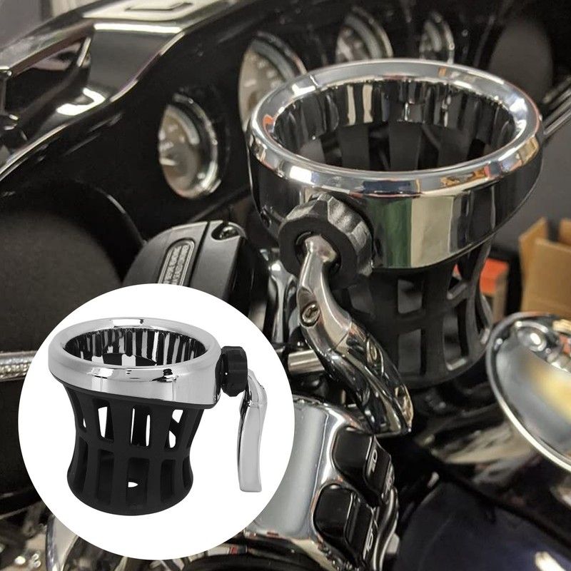 Car Cup Holder Aluminum Rubber Motorcycle Handlebar Drink Mount Replacement