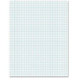 Ampad 22000 Quadrille Pads, 4 Squares/Inch, 8 1/2 X 11, White, 50 Sheets
