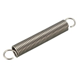 sourcing map Pack of 2 tension spring wire diameter 0.047 inches, AD 0.39 inches, free length 2.76 inches, stainless steel small double hook tension springs