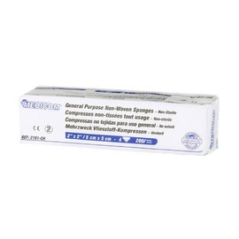 Medicom 2101-CH SafeBasics General Purpose Non-Woven Sponge, 2" Length, 2" Width