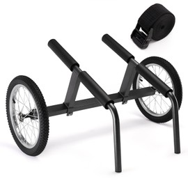 Morohope Kayak Beach Cart, Width Adjustable 5.5"-29.5" Universal Canoe Dolly Heavy Duty Kayak Trolley with 16" Wheels, Sturdy 300 LBS Weight Capacity
