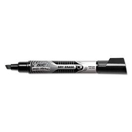 BIC GELIT11BK Low Odor and Bold Writing Dry Erase Marker, Chisel Tip, Black, Dozen