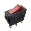 2Pcs with Neon Light Lamp ZE-235L Rocker Switch Red Illuminated