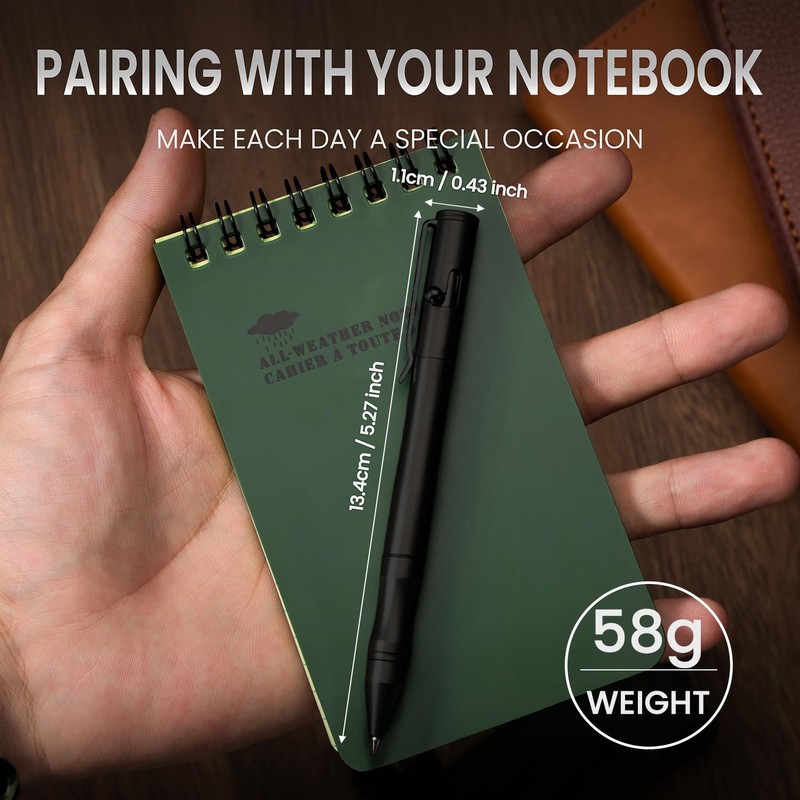 Origin-Joy 1 Pack Stainless Steel Bolt Action Pen Set, Heavy