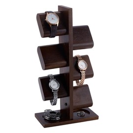 PH PandaHall Wooden Watch Stand Holder Watches Display Tower Watch Display Racks Multiple Watches Organizer Tabletop Jewellery Holder for Men Women Gifts Father's Day Bracelets Necklaces Rings