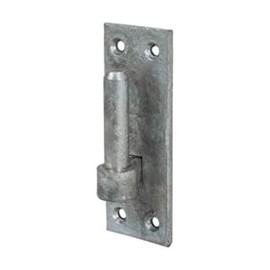 Merriway BH06198 Gate Hinge Bracket Galvanised 134 x 38 x 4mm 13mm Diameter Pin, Silver Tone