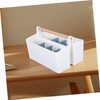 Operitacx Adjustable Divided Storage Basket with Handle Portable Caddy Organizer