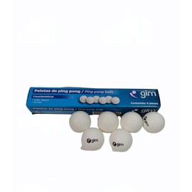 Gimbel Pelotas Ping Pong Color Blanca Caja 6 Piezas