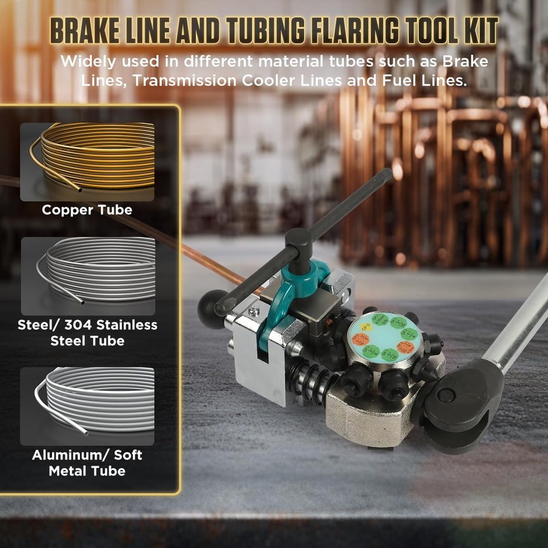 Professional Brake Line Flaring Tool Kit 45 Degree Flare, Single
