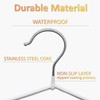 ‌Stainless Steel Heavy Duty Hangers - Non-Slip Rubber Coated, Space