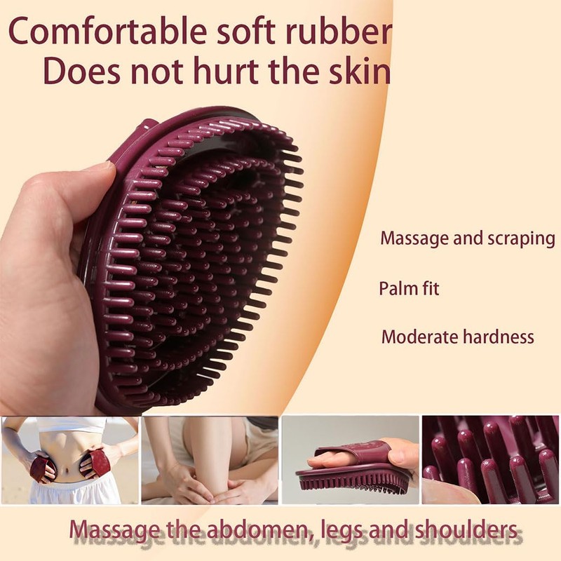 Ergonomic Massage Brush with Non-Slip Grip - Full Body Relaxation