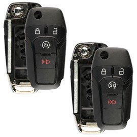 2X Remote Start Flip Key Fob Shell Case Replacement for Ford N5F-A08TDA, 5923694