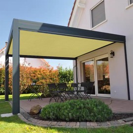 COARBOR 6'x84' Outdoor Shade Cloth Sun Shade Fabric Roll Shade Cover for DIY Pergola Carport Patio Deck Backyard Garden Greenhouse Yard Balcony Light Yellow