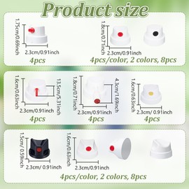 NBEADS 32 Pcs Replacement Spray Paint Caps, 8 Styles Universal Spray Can Cap Female Cans Spray Can Nozzle for Graffiti Painting and Street Art