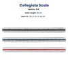 Pacific Arc Metric Collegiate Core Scale Ruler, Scaled: 1:20,25,50,75,100,125