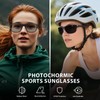 Myiaur Self-tinting cycling glasses, women's polarised sports glasses with UV