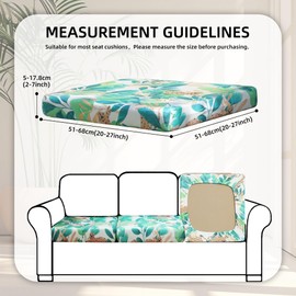BIETYONE 8Pcs Stretch Patio Cushion Covers,Outdoor Couch Covers Replacement,Outdoor Couch & Sofa Slipcovers,for Patio Furniture Cushion Covers,Washable Reusable urniture Protector(Leopard,8PCS)