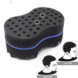 RioRand Hair Sponge Magic Barber Twist Curl Brush Sponge Dreads Locking Afro Coil Comb（Blue 4.5 Inch (Pack of 1)