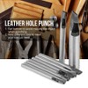 9 Pieces Leather Oval Shape Hole Punch Kit Cutter Belt