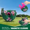 Golf Putter Covers OZ1 Mallet Putter Headcover Azalea Embroidery Leather