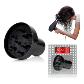 Passion Difusor Universal Para Secadora Antifrizz Rizos Volumen, mediano Negro