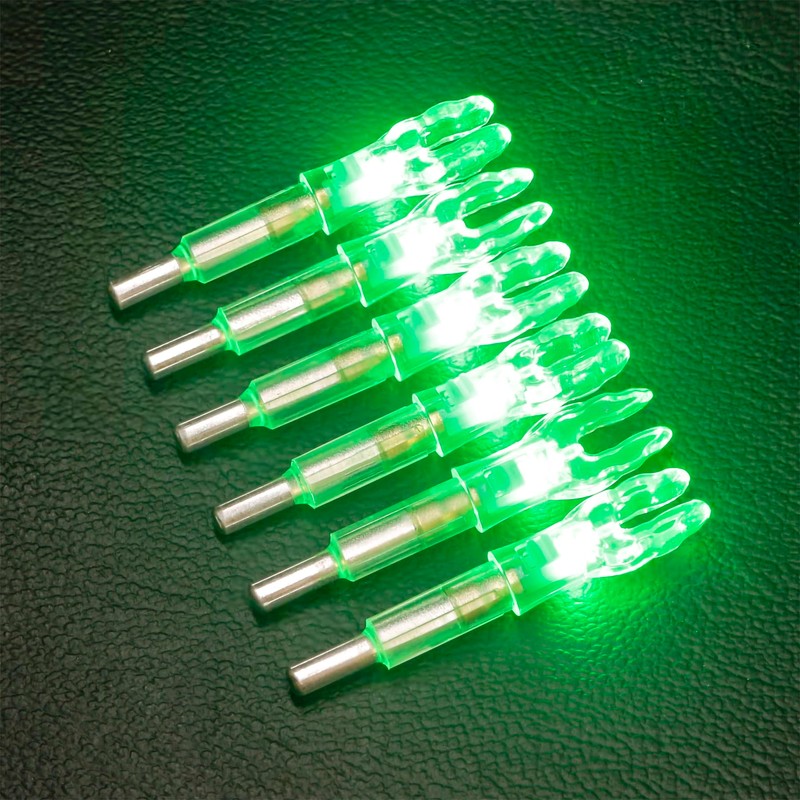 ACDSHOT 6PCS X Lighted Nocks for Arrows with .204 .233