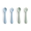 Bc Babycare Toddler Forks and Spoons Set, Silicone Toddler Utensil