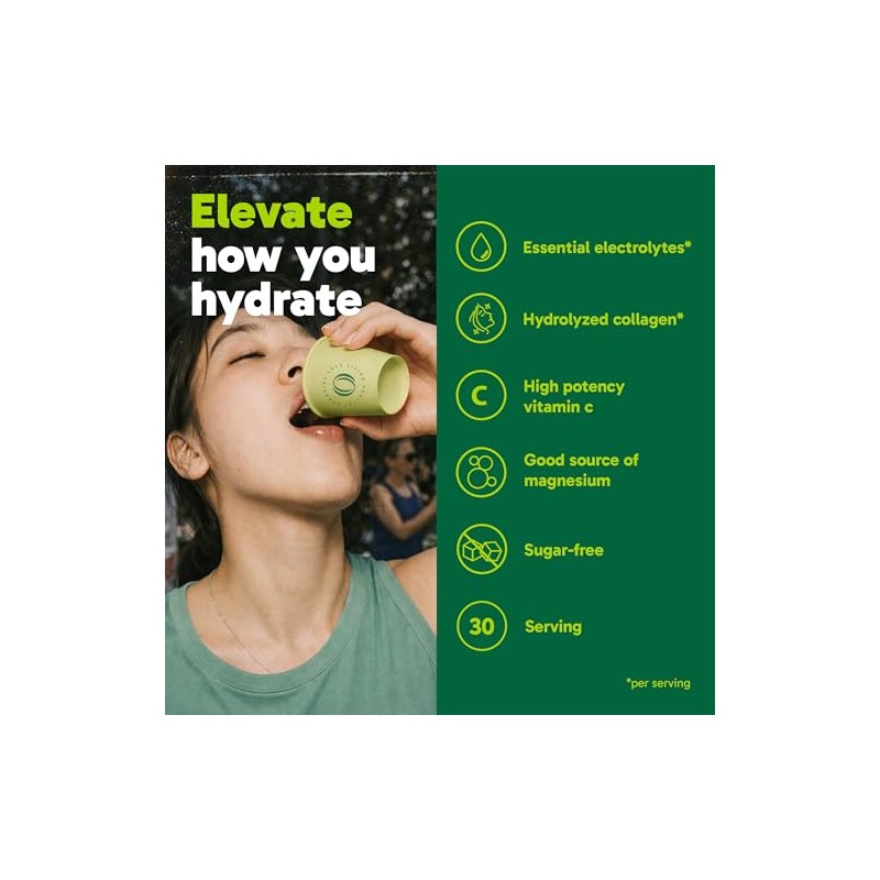 Organika Electrolitos con Colágeno con Prebióticos Limón y Bayas 360