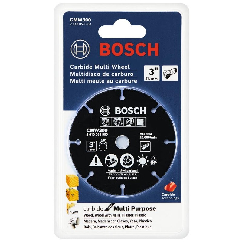 BOSCH CMW300 3 In. Carbide Multi-Wheel Compatible with 3/8 In.