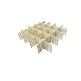 Onerbuy 8pcs Adjustable Grid Drawer Dividers DIY Plastic Closet Separator Tidy Organizer Container for Underwear Socks Belt Office Supplies(Beige)