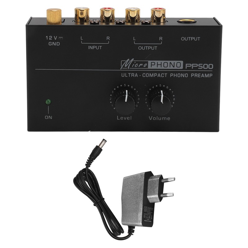 Phono Turntable Preamp Ultra Low Noise Independent Volume Control Phonograph