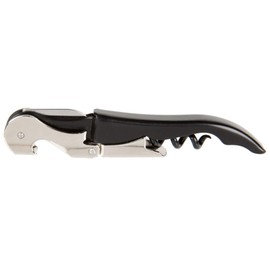 Pulltap's Double-Hinged Waiters Corkscrew, Black and Stainless Steel