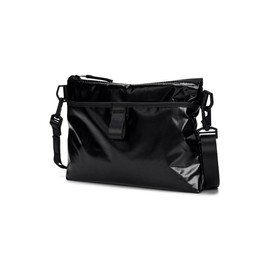 RAINS Sibo Musette Unisex Crossbody Bag - Sling Bag and Fanny Bag, Waterproof Material, Suitable for Both Women and Men, Classic Black Design