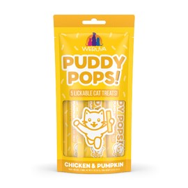 Weruva Puddy Pops, Chicken and Pumpkin Lickable Cat Treats, 0.5oz Tube, Pack of 5