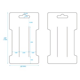 Sndperiexam 50Pcs White 4.52 3in Hair Clip Display Cards for Hair Accessories Display and Organizing ﻿