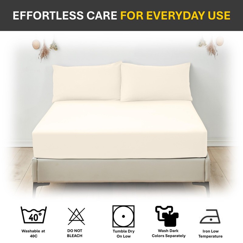 Pair of Pillowcases (50cmx75cm) - Ultra Soft Microfibre Pillow Covers,