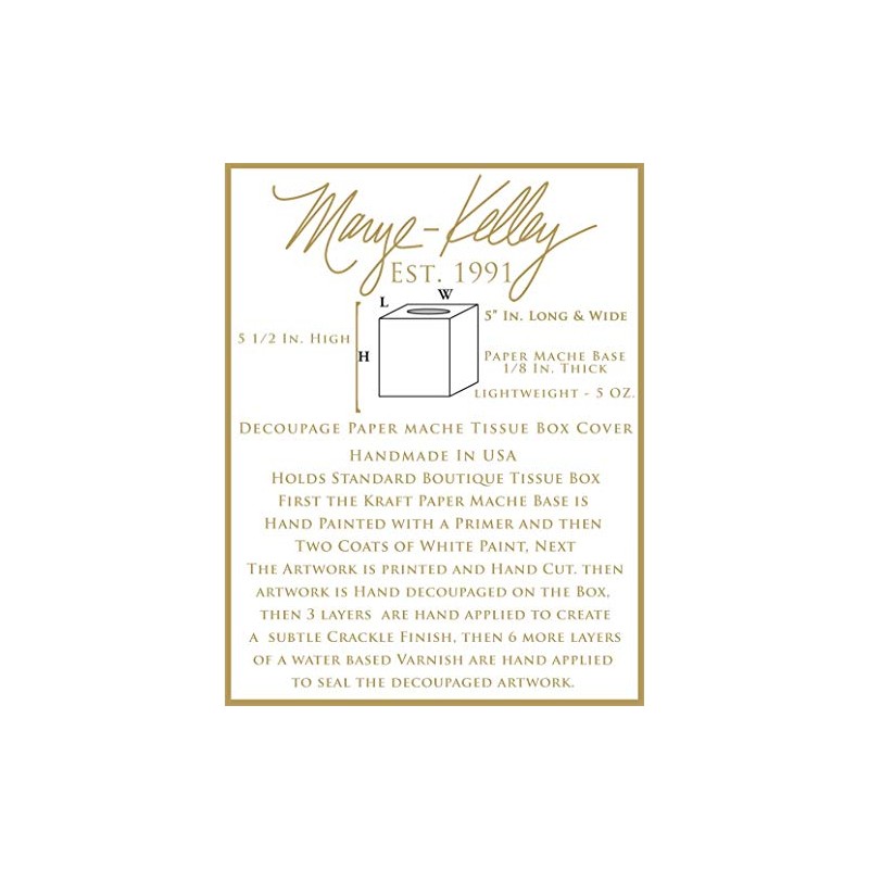 Marye-Kelley Fox Mask Tissue Box Cover Home Décor Bathroom Décor,