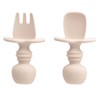 Bumkins Baby Utensils Set, Chewtensils Silicone Spoons for Dipping, Self-Feeding,