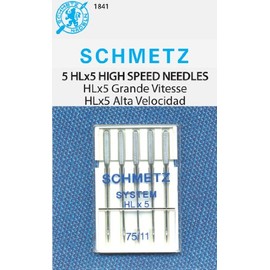 SCHMETZ HLX5 High-Speed Professional Quilting Needles - Carded - Size 75/11