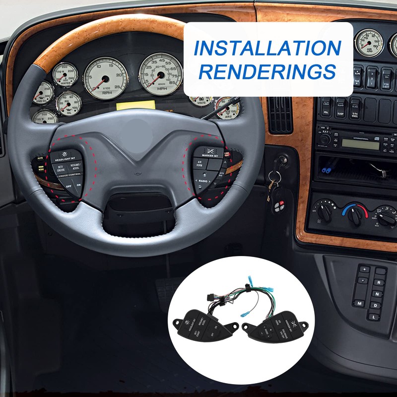 DICMIC Steering Wheel Cruise Control Switch Compatible with 2007-2016 International