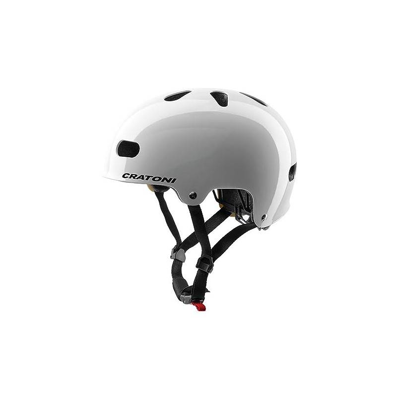 Cratoni Unisex Youth C-Mate Helmet, Glossy White, S