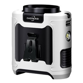 CAZOKASI 10000mAh Waist Clip Fan Wearable Fan Portable Personal Body Fan Powerful Upto 40H Cooling and Heatstroke Prevention Fan (10000mAh / White and Black)