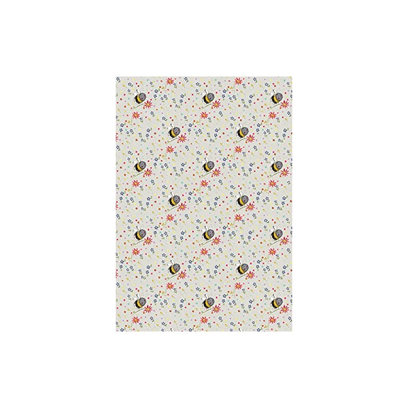 ALEX CLARK Bees and Flowers Tea Towel - 100% Cotton
